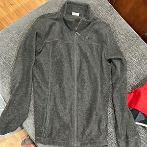 Columbia fleece jacket.  Gray. Size XL fits like a large.